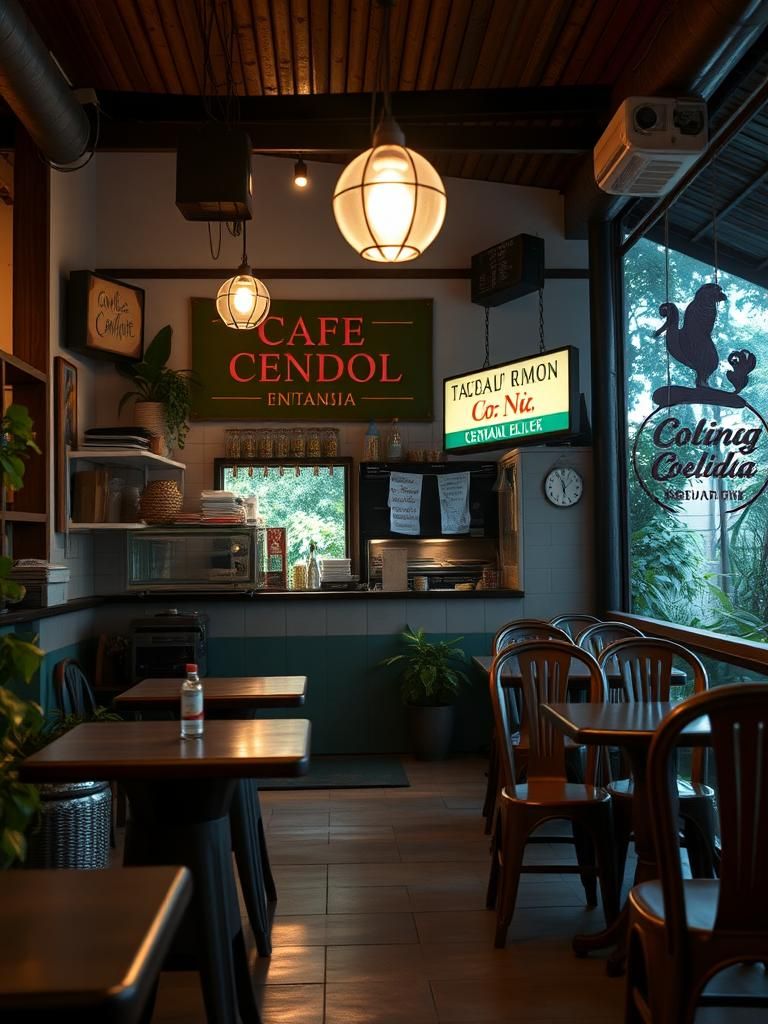 Cafe cendol taman rimba pulau asmara