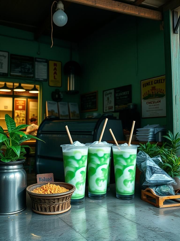 Cendol at lorong cendol Pontian 1 Cendol at lorong cendol Pontian