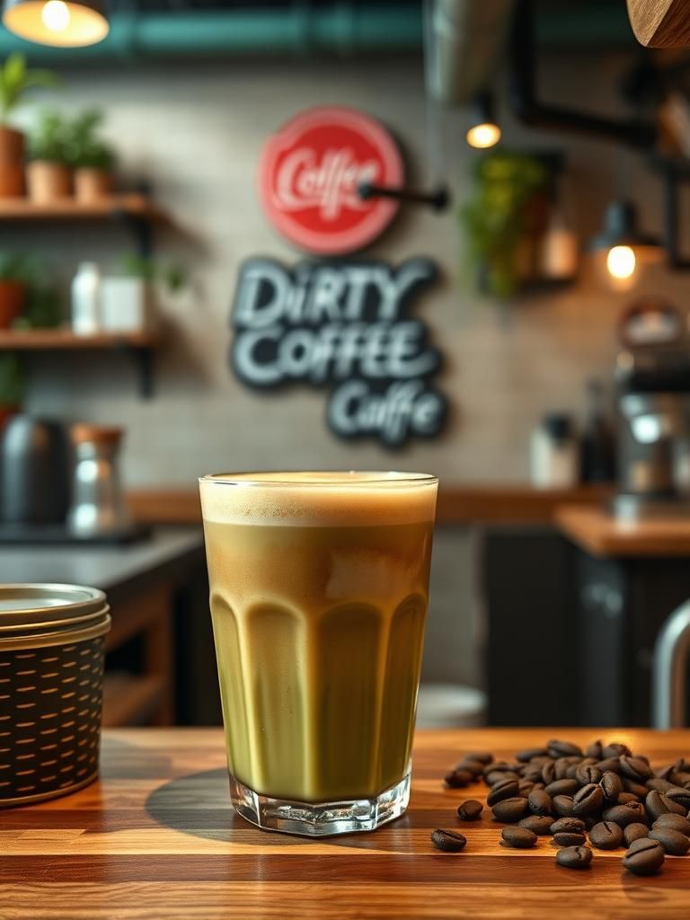 Dirty Coffee (Coffee & Matcha) 1 Dirty Coffee (Coffee & Matcha)