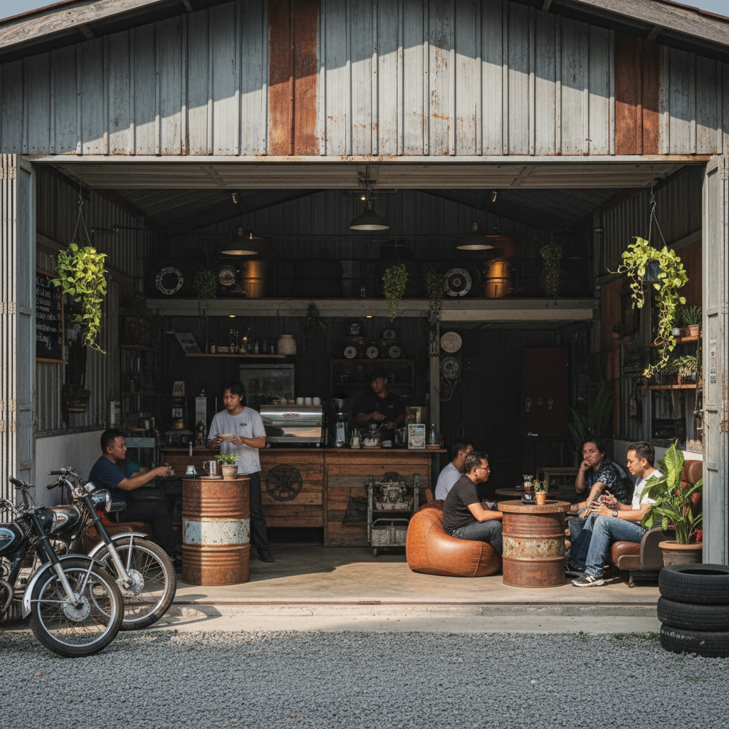 Garage Coffee Kemasik: Kafe Unik Temerian