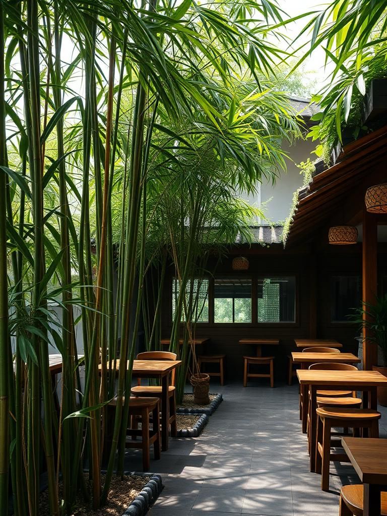 Gerai di bawah bambu