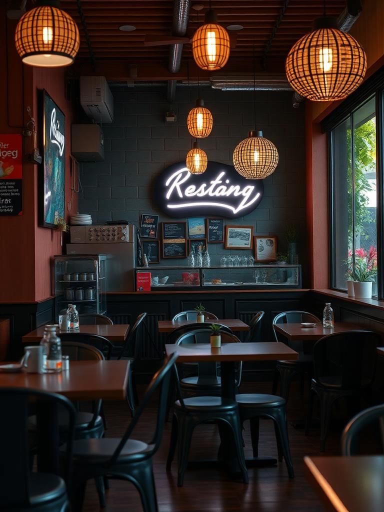 Restoran Dinding Gelas Besar