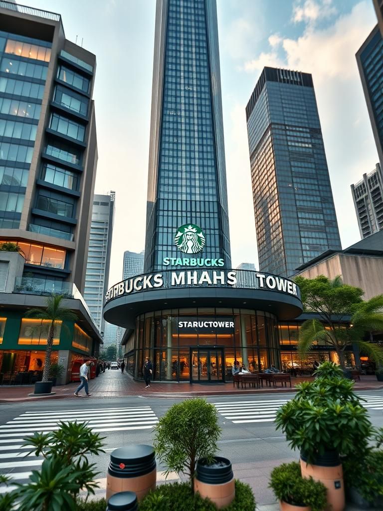 Starbucks Maha Tower 1 Starbucks Maha Tower