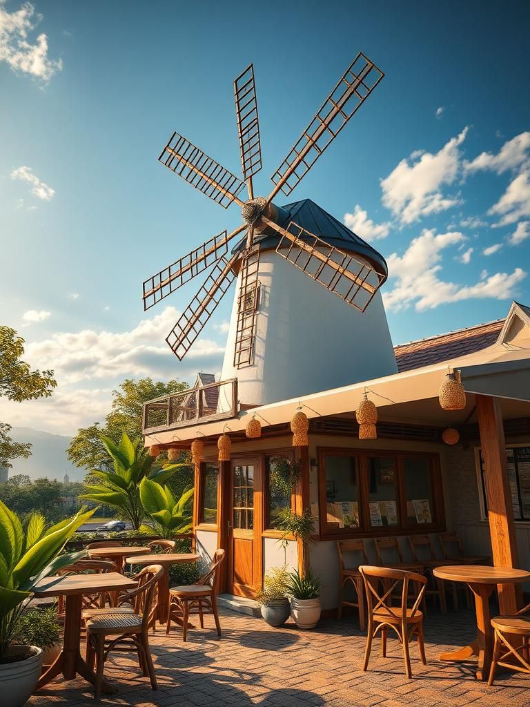 Summer Windmill Cafe｜夏日风车咖啡馆