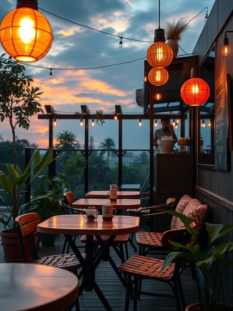 Sunset cafe by HF coffee