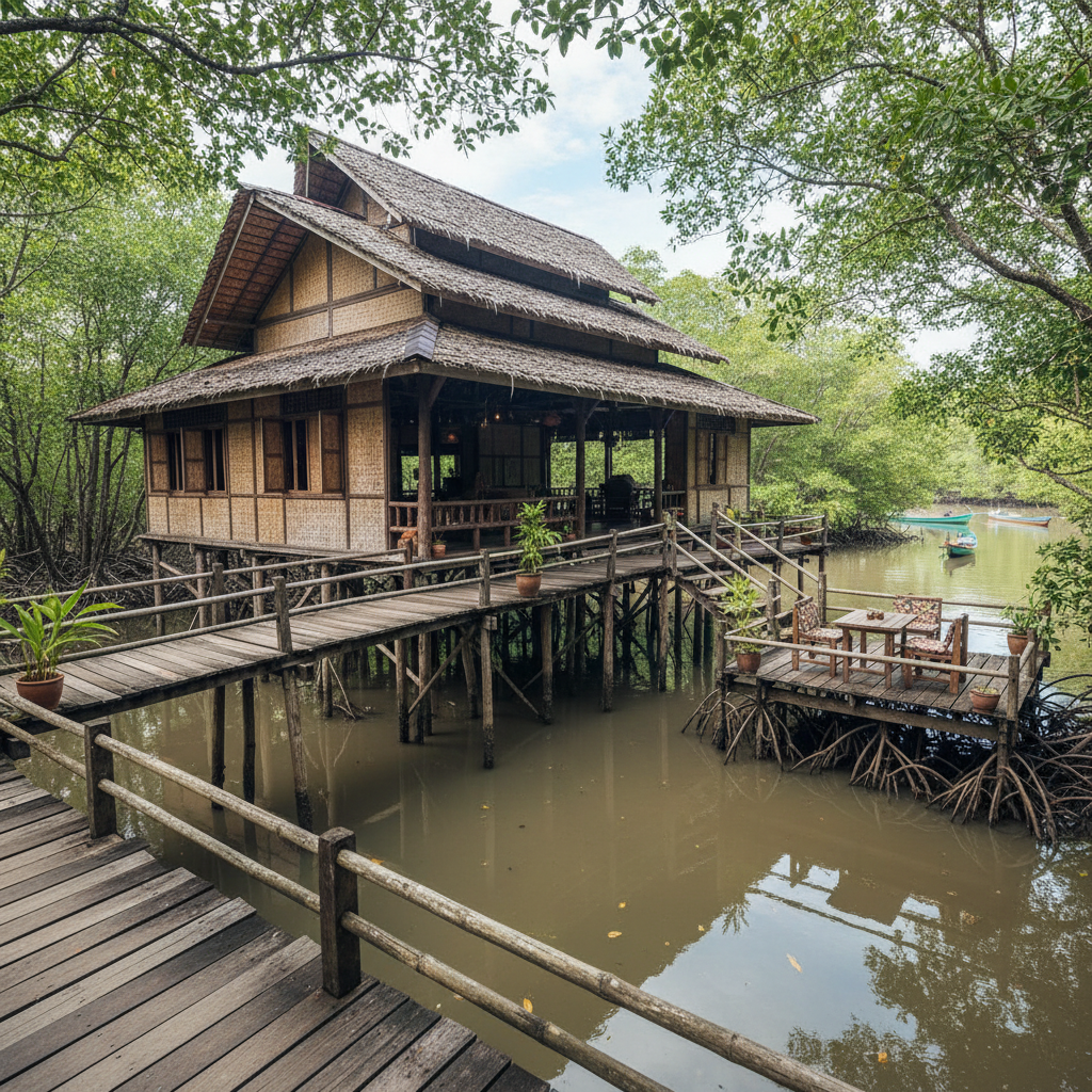 Teratap Bakau Eksklusif untuk Tetamu