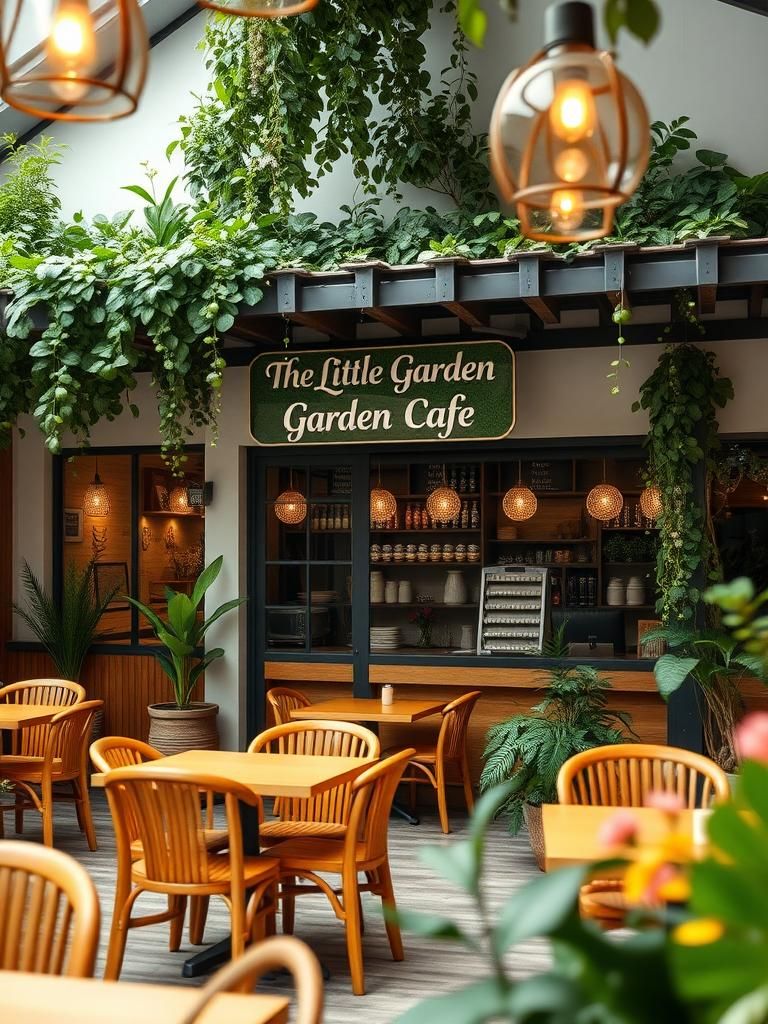 The Little Garden Cafe By Flower Squirrel