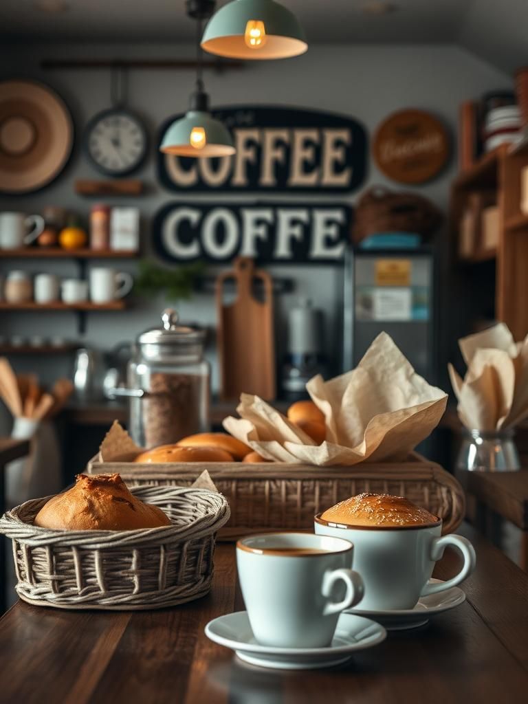 Vintage Coffee and Bread